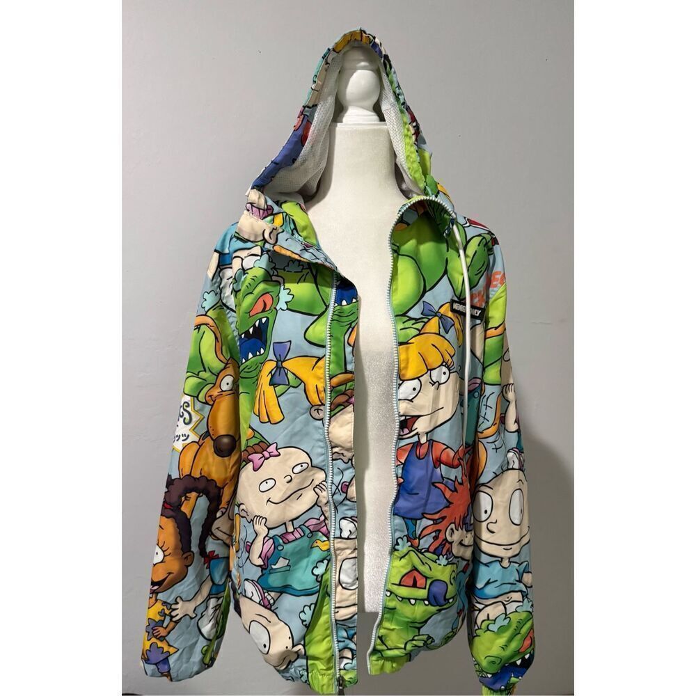 Members only x Nickelodeon Rugrats all over windbreaker jacket L - Picture 3 of 10